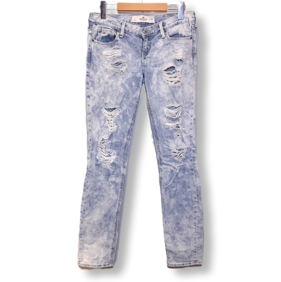 Hollister Denim - HOLLISTER Low Rise Distressed Acid Wash Jeans
